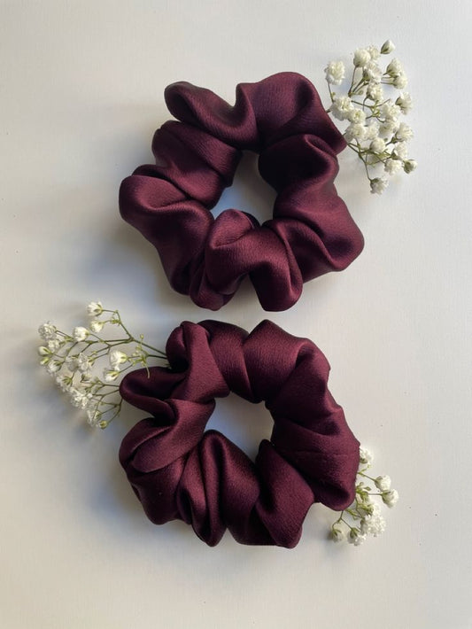 Dark Red Scrunchies